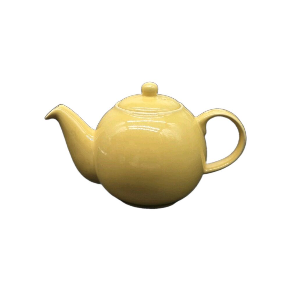 London Pottery Co Globe Teapot Yellow Ceramic 5 Cup